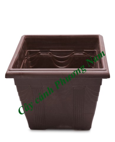 Chậu nhựa vuông 48 x 48 cm (nâu)