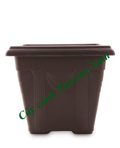 Chậu nhựa vuông 36 x 36 cm (nâu)