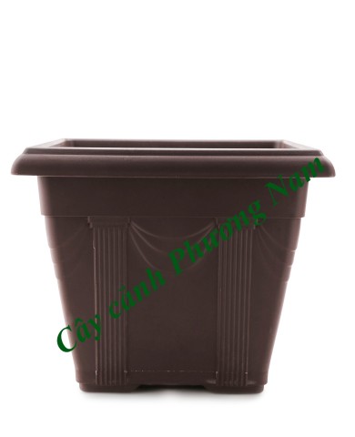 Chậu nhựa vuông 30 x 30 cm (nâu)