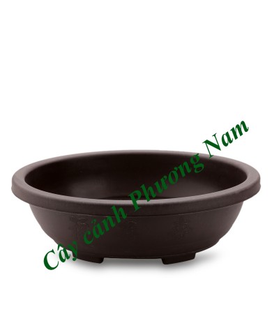 Chậu nhựa oval 48 x 38 cm (nâu)