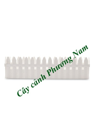 Chậu nhựa hàng rào 43 x 13 cm (trắng)
