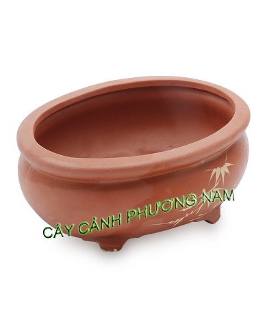 Chậu đất nung oval 